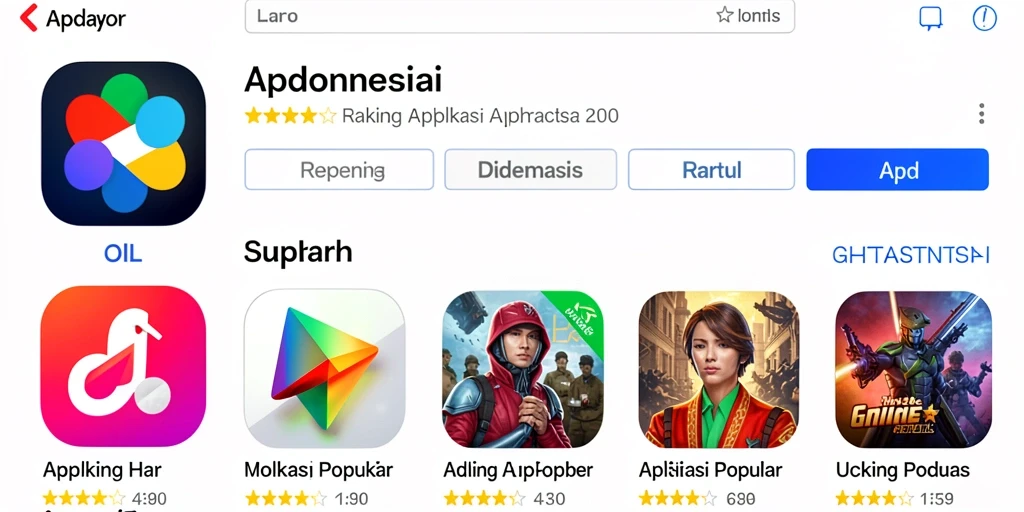 Screenshot dari salah satu game populer dalam aplikasi.