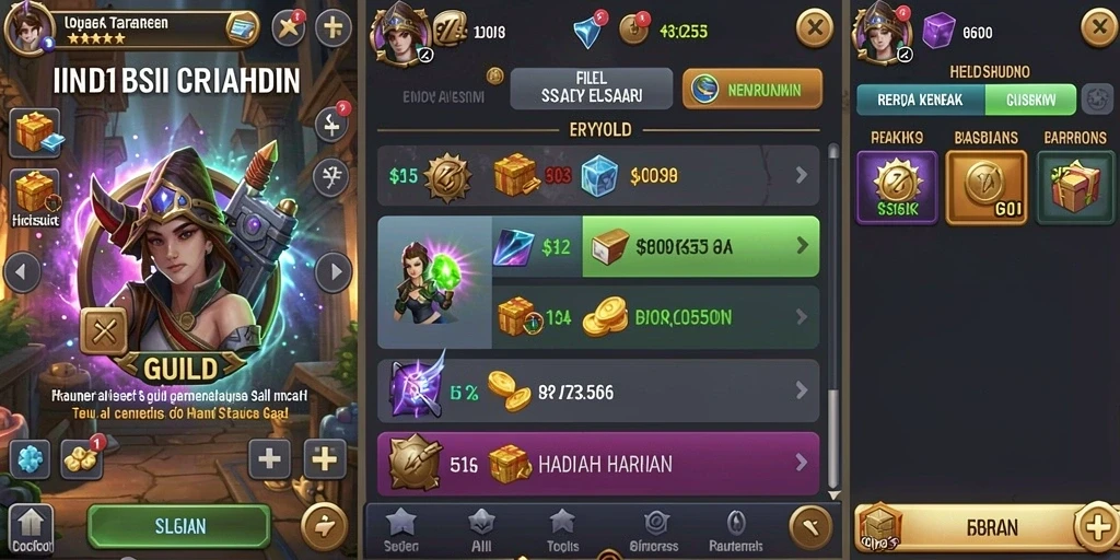 Screenshot aksi seru saat bertarung di level tinggi.