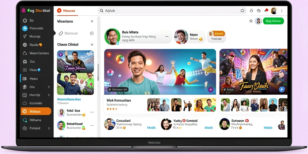 Pengguna dapat berinteraksi dengan teman di dalam game.