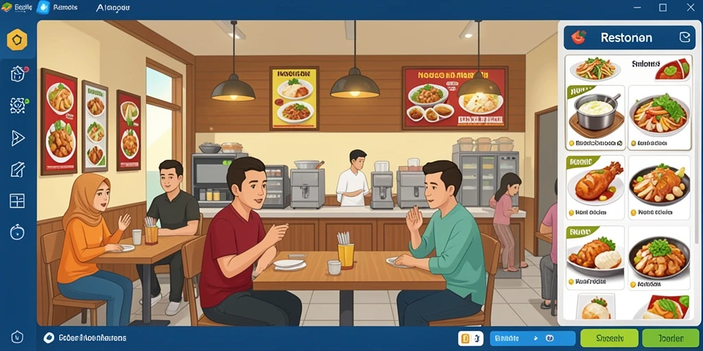 Ilustrasi dunia fantasi yang memukau.