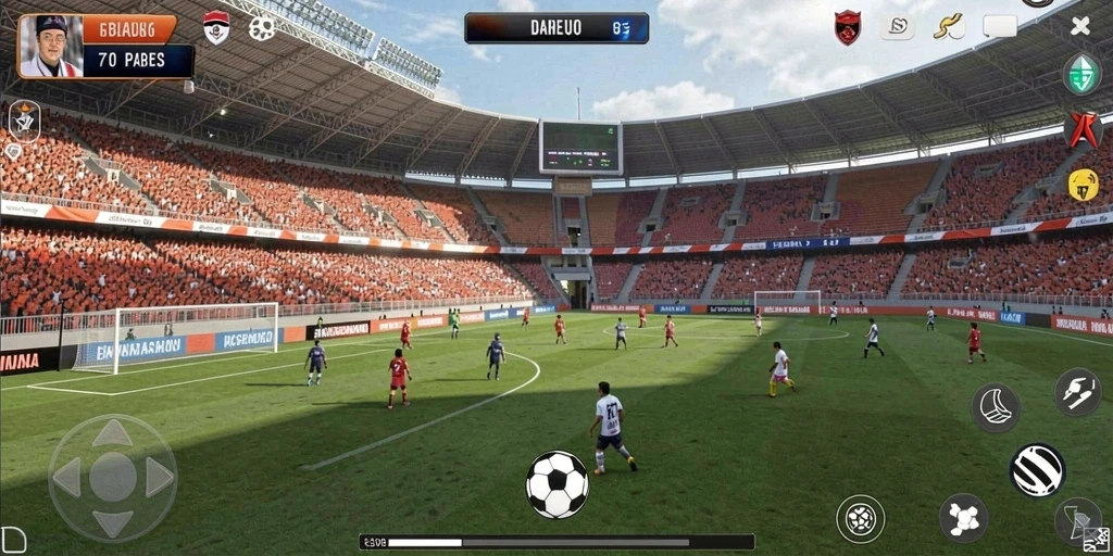 Screenshot level tantangan yang mendebarkan.