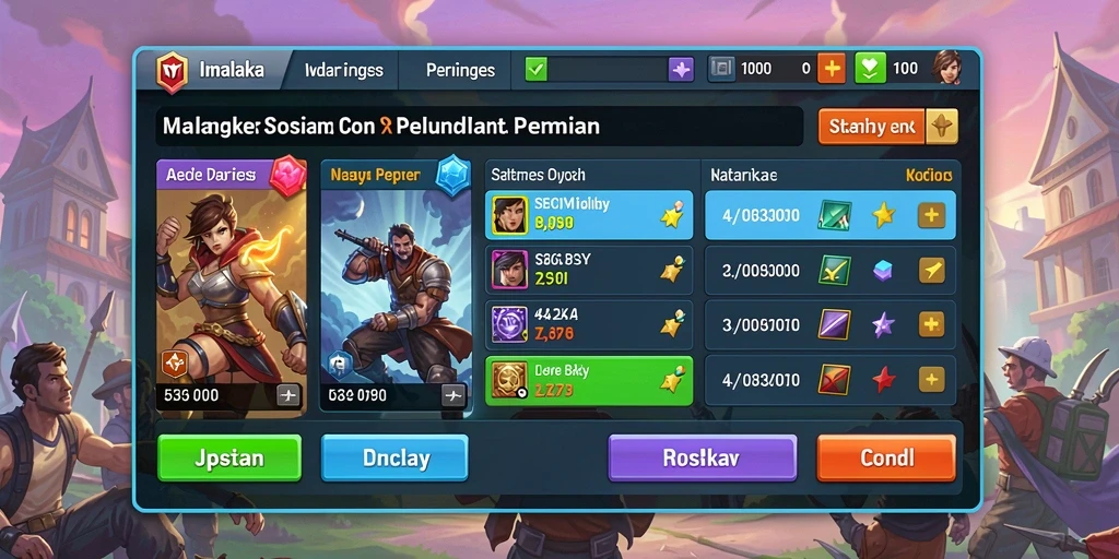 Fitur live chat untuk berinteraksi dengan pemain lain.