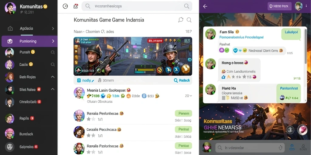 Fitur chat yang memudahkan interaksi antar pemain.